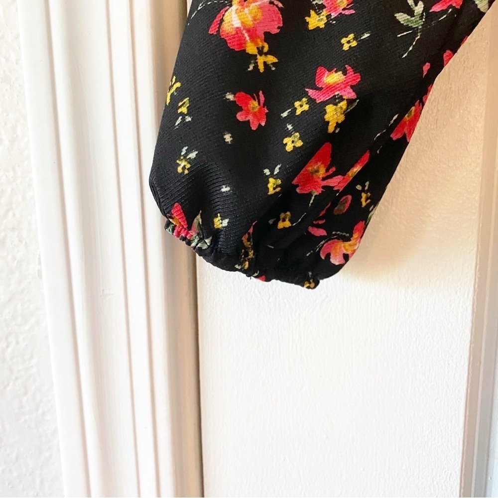 ASOS Floral Ruffle Button Front Shirt Dress Cottagecore - Picture 3 of 10